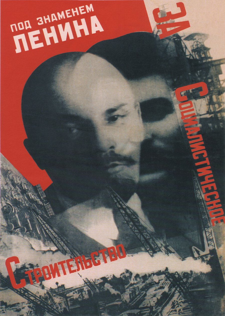 Lenin Afişi bayrağı altında, 1931 by Gustav Klutsis