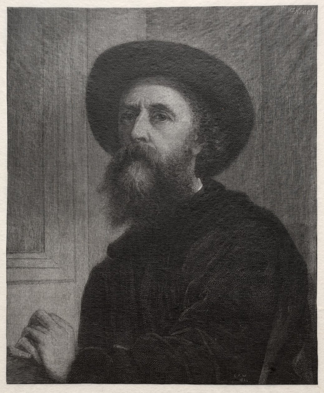 George Frederick Watts, 1887. by Gustav Kruell