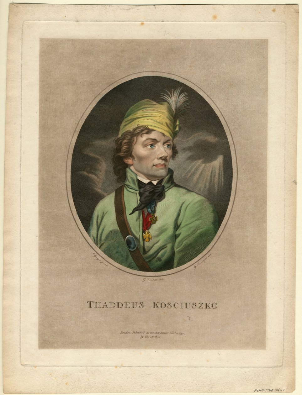 Tadeusz Kosciuszko'nun Portresi 1746-1817, 1795 by Gustav Taubert
