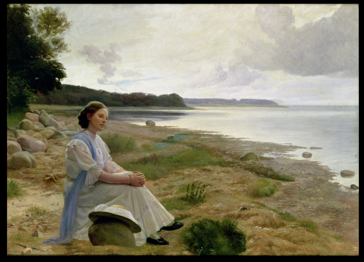Sahilde (tuval üzerine yağlı boya) by Gustav Vermehren