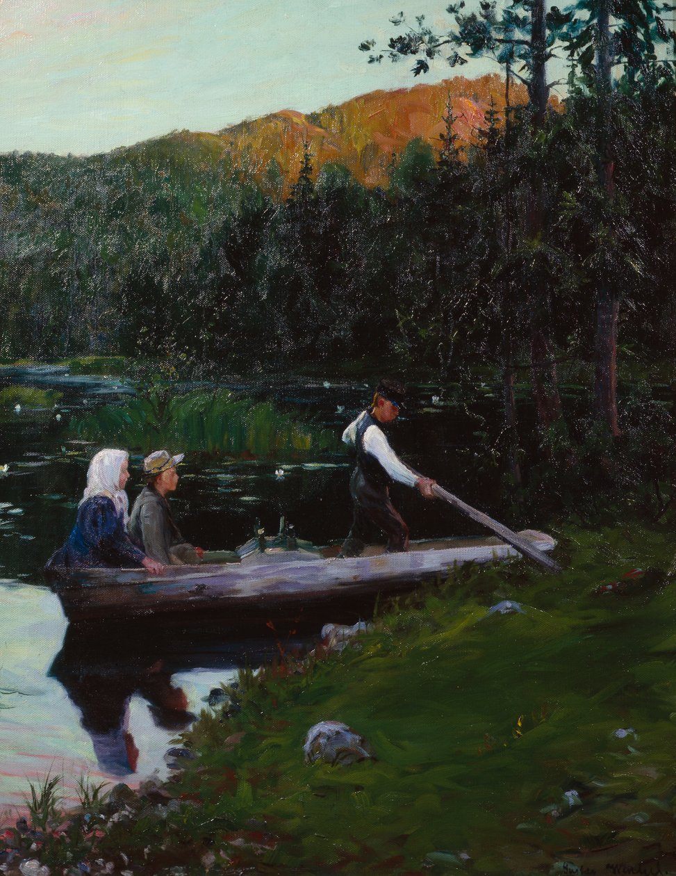 göl kenarında bir pazar akşamı by Gustav Wentzel