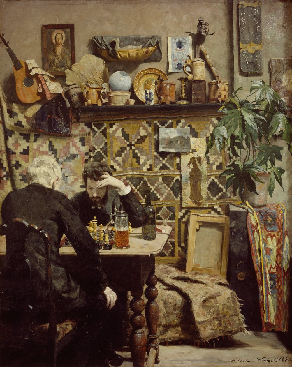 satranç oyuncuları by Gustav Wentzel
