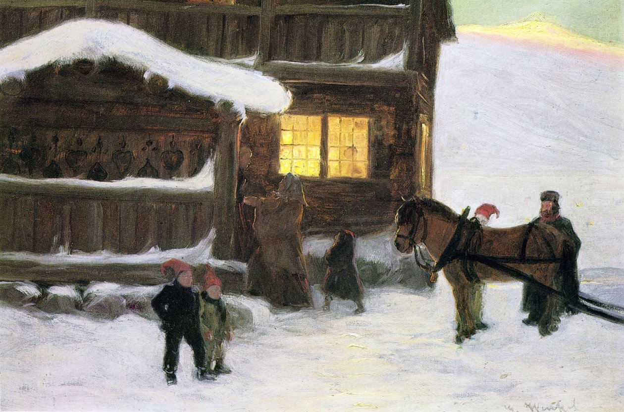 Misafirler Geliyor (renkli taş) by Gustav Wentzel