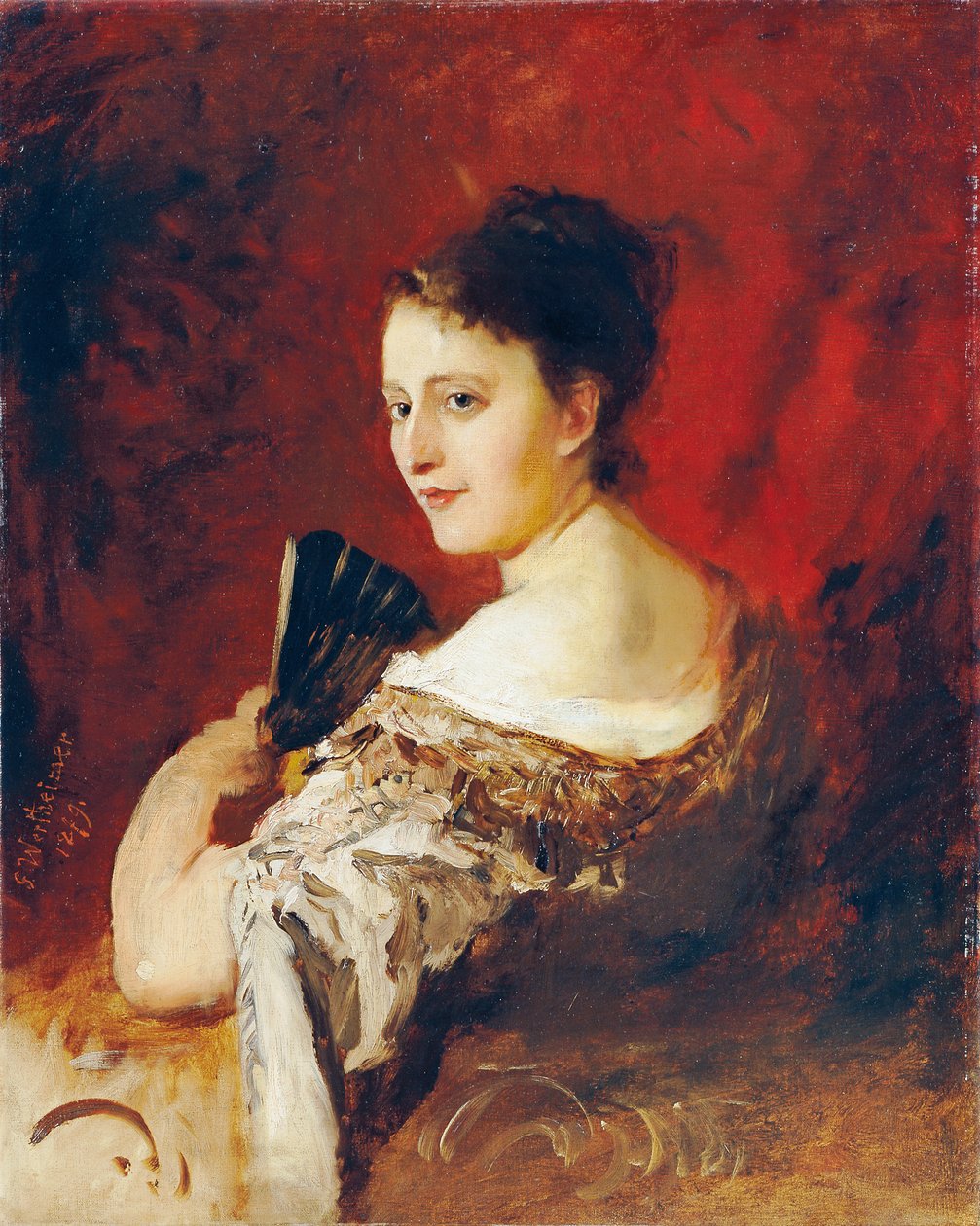 Theresia Fritz yaklaşık 18 yaşında by Gustav Wertheimer