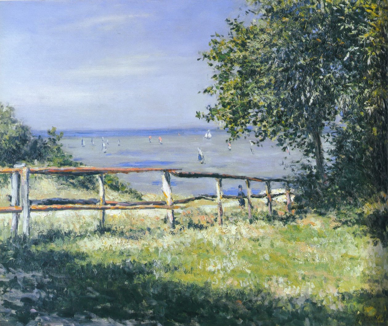 Deniz kenarında alan by Gustave Caillebotte