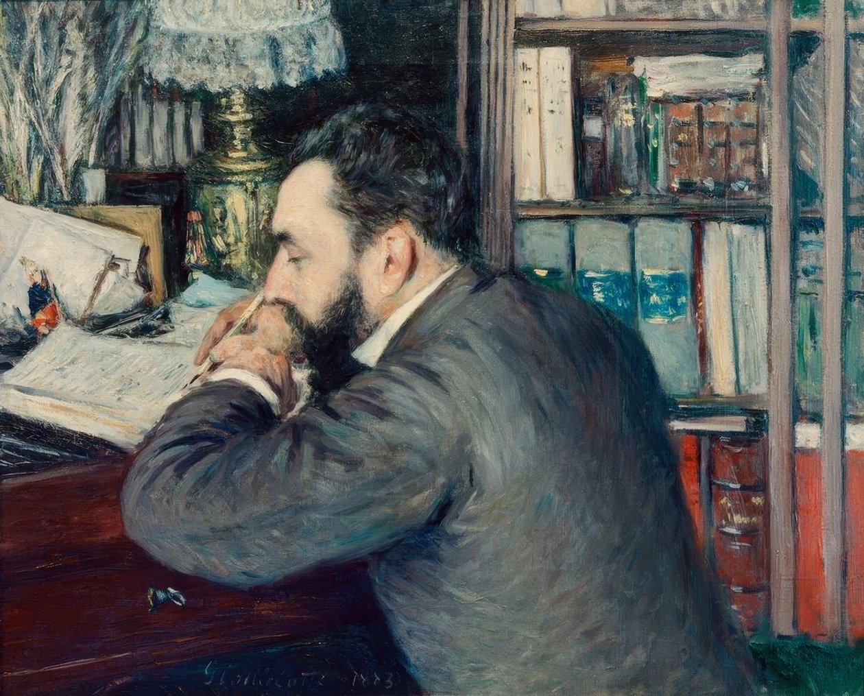 Henri kordier by Gustave Caillebotte