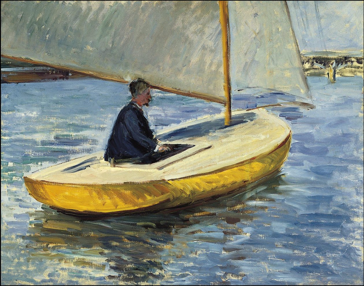 sarı tekne by Gustave Caillebotte