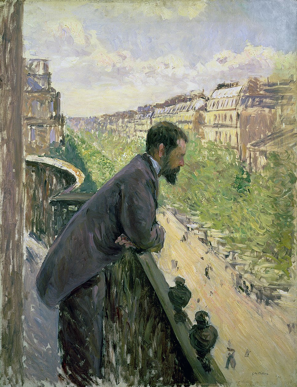 Balkondaki Adam, 1880 dolayları by Gustave Caillebotte