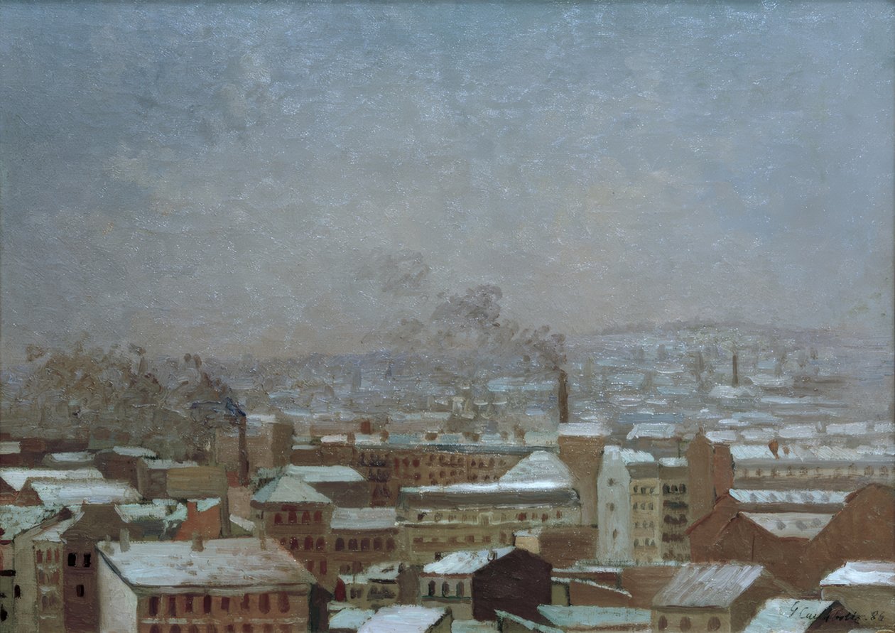 Paris kar altında by Gustave Caillebotte