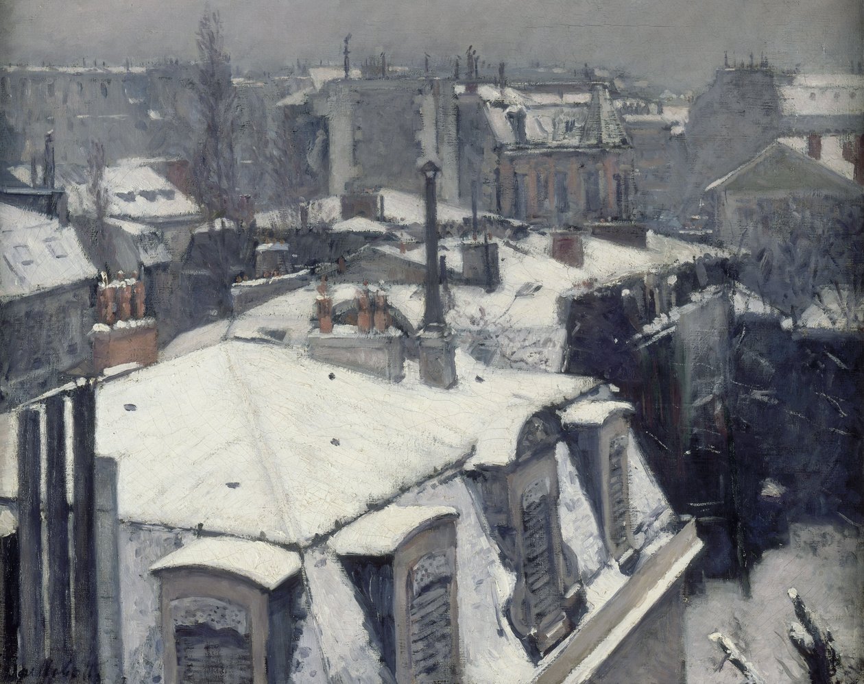 Karda çatılar by Gustave Caillebotte