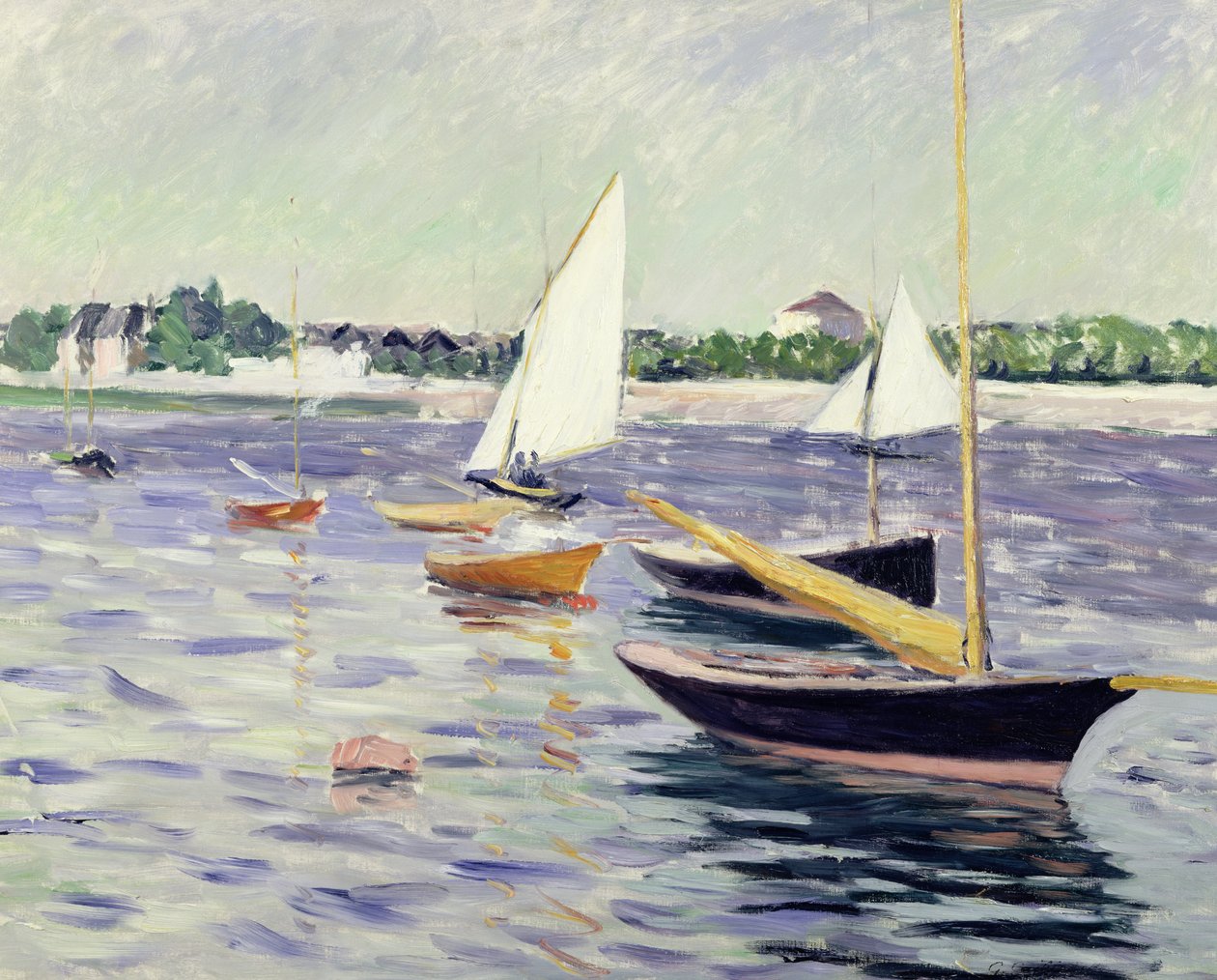 Argenteuil'de Yelkenli Tekneler, 1891 by Gustave Caillebotte