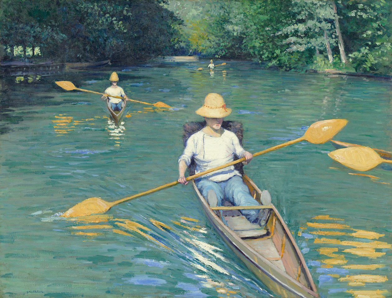 Kayıklar, 1877 by Gustave Caillebotte