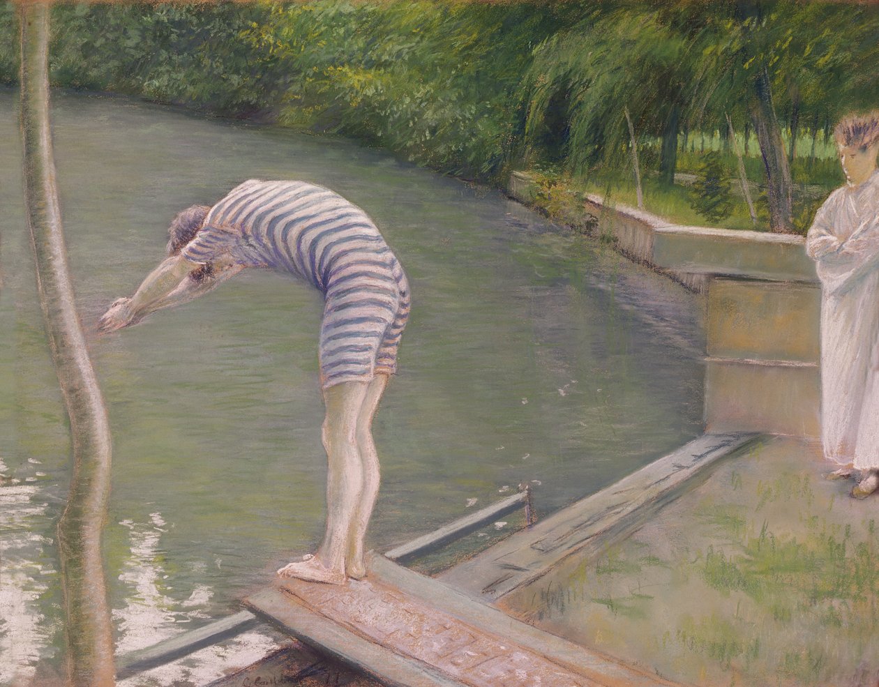 Yıkanan veya Dalgıç, 1877 by Gustave Caillebotte