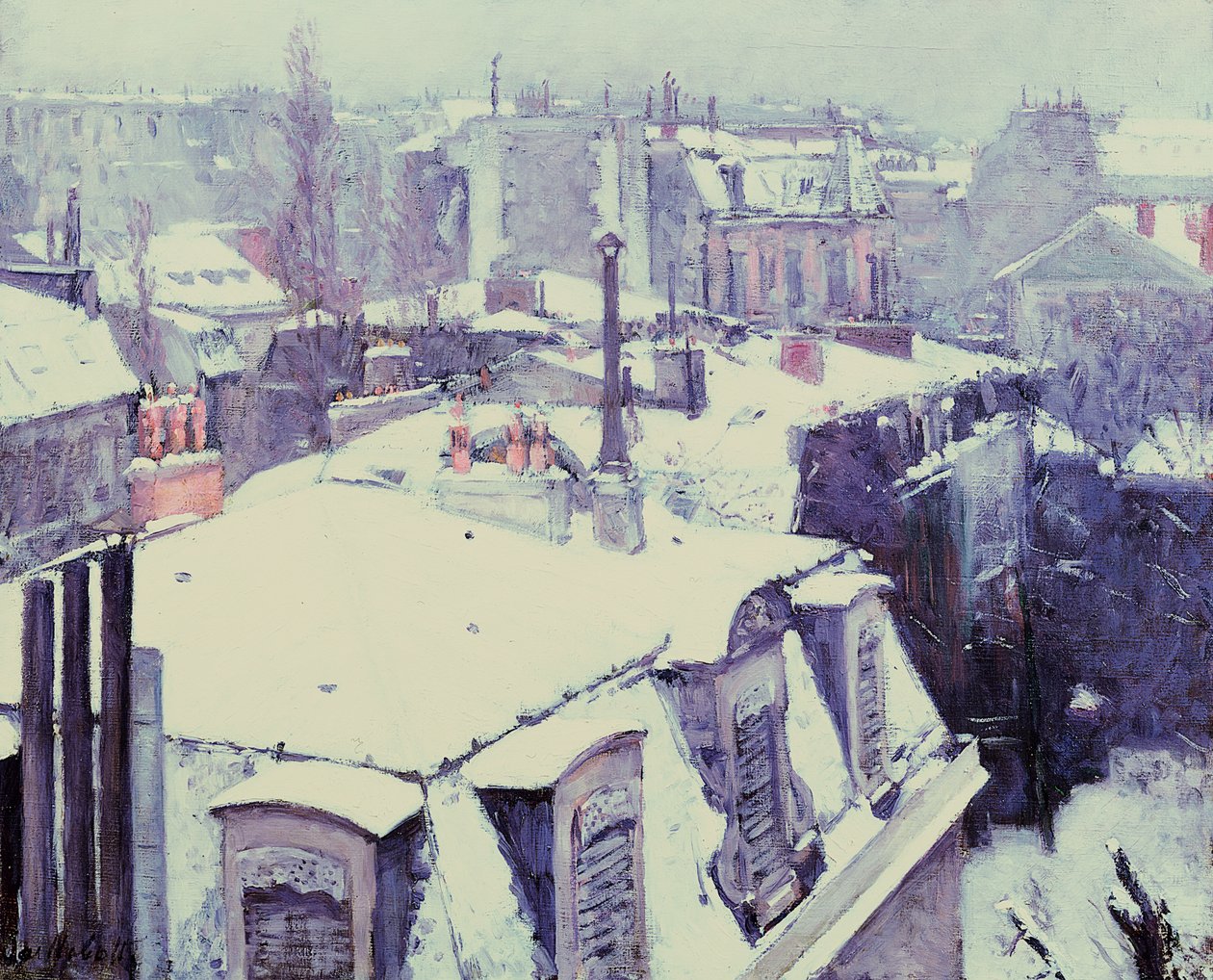 Çatıların Görünümü (Kar Etkisi) veya Kar Altındaki Çatılar, 1878 by Gustave Caillebotte