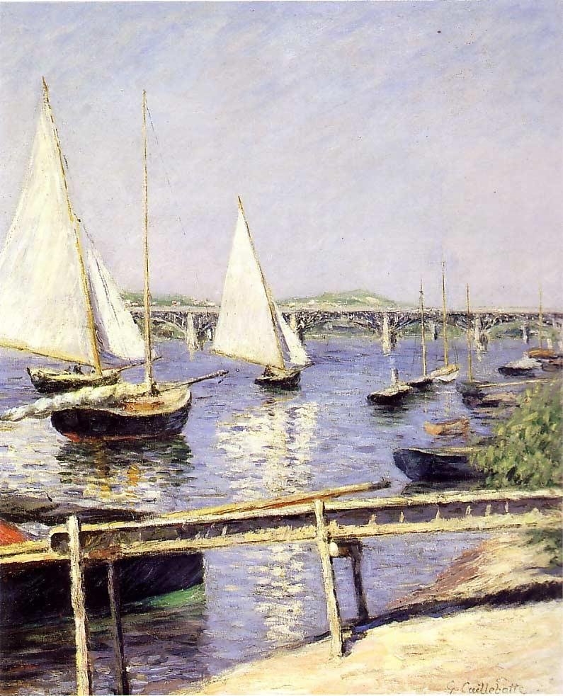 Argenteuil sınırlarındaki Yelkenli Tekneler by Gustave Caillebotte