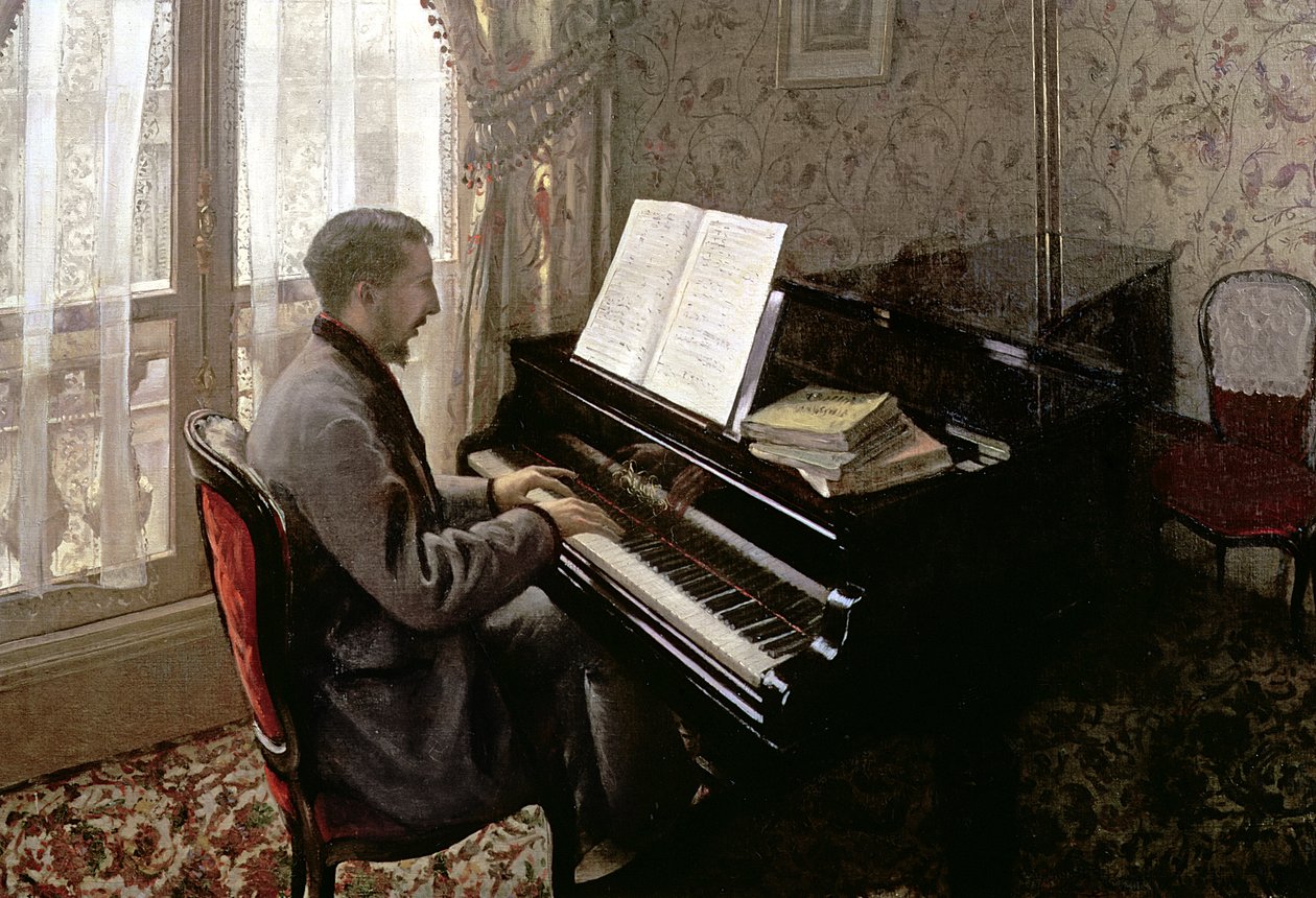 Piyano Çalan Genç Adam, 1876 by Gustave Caillebotte