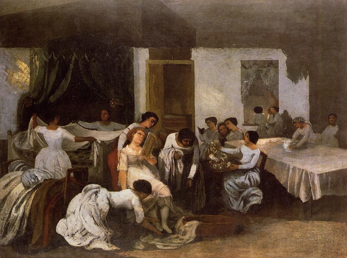 Gelini Giydirmek by Gustave Courbet