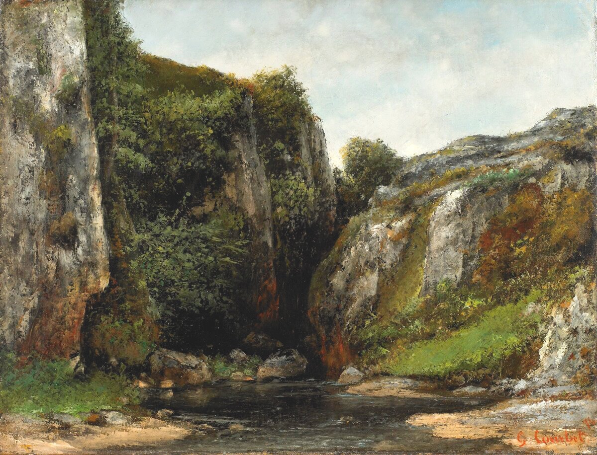 Verilen bir giriş by Gustave Courbet