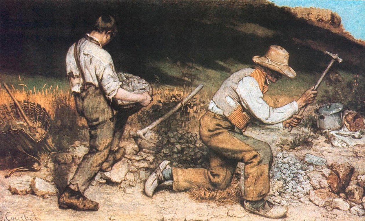 taş kesiciler by Gustave Courbet