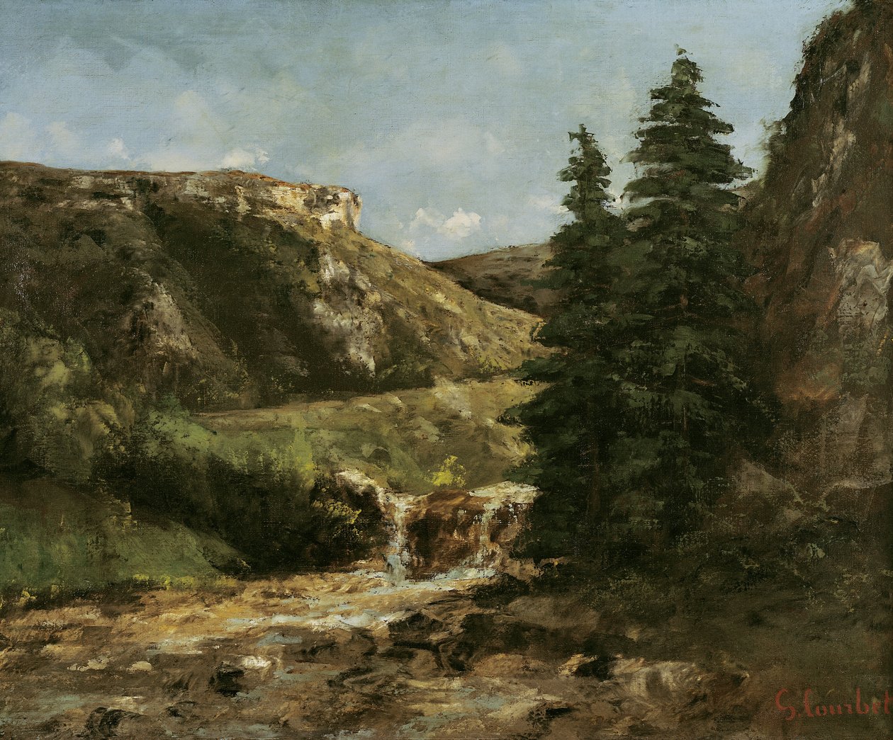 Ornans yakınlarındaki manzara, 1858 dolayları by Gustave Courbet