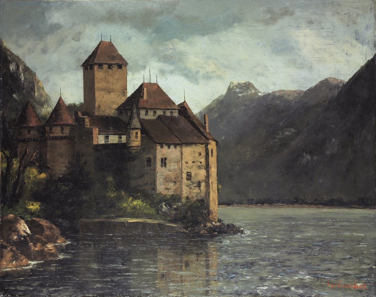 Chillon kalesi by Gustave Courbet