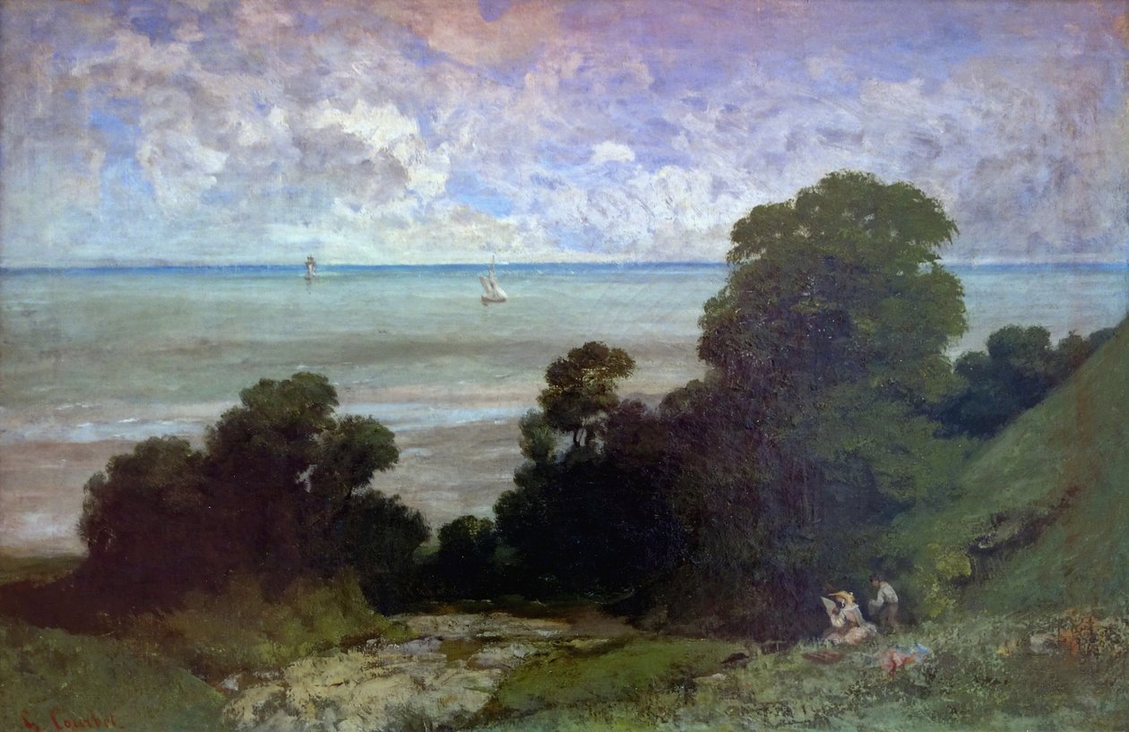 Marine veya Vue dHonfleur by Gustave Courbet