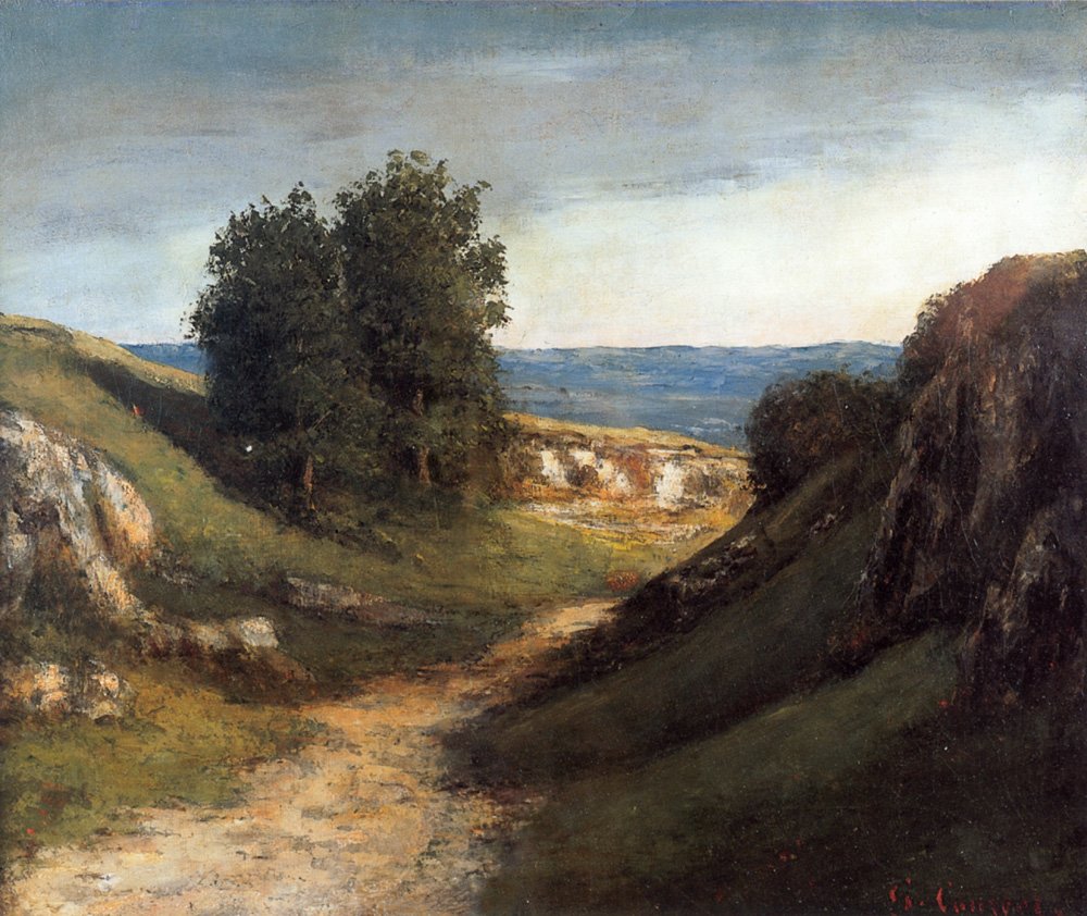 Guyere manzarası by Gustave Courbet