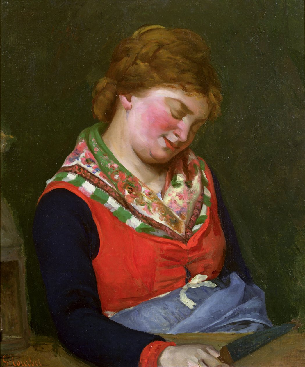 Uyuyan Köylü Kadın, 1853 by Gustave Courbet