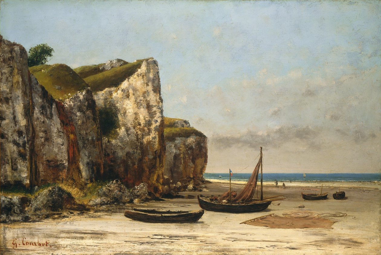 Normandiya plajı by Gustave Courbet