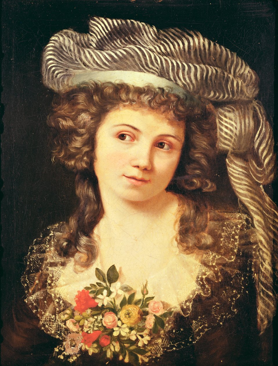 Laville-Guiard tarzında genç bir kadının portresi by Gustave Courbet