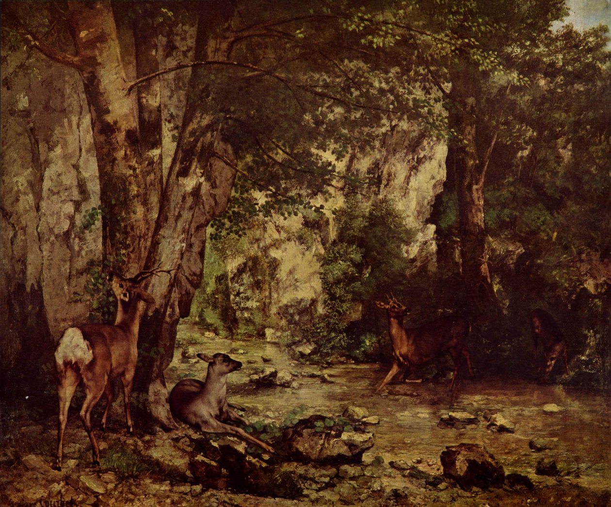 Ormandaki Roebuck by Gustave Courbet