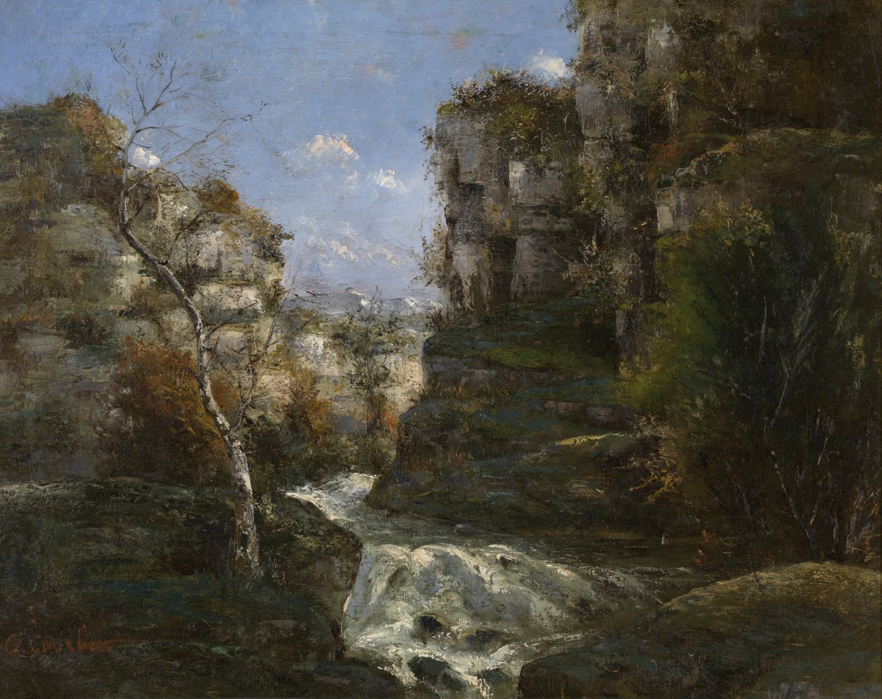 Ornans yakınlarındaki kayalar by Gustave Courbet