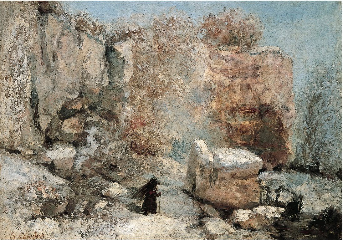 Taş Ocağında Kar Etkisi by Gustave Courbet
