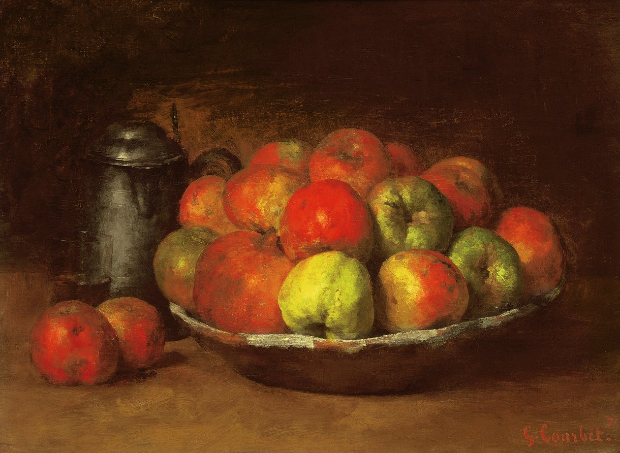 Elma ve Nar ile Natürmort, 1871-72 by Gustave Courbet