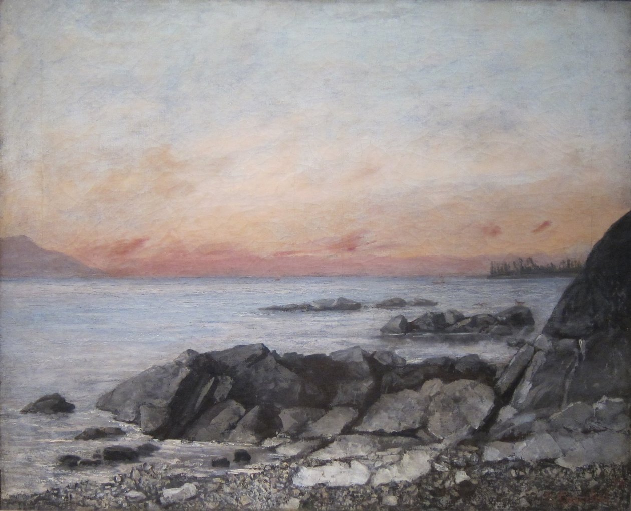 Gün Batımı, Vevey, İsviçre by Gustave Courbet
