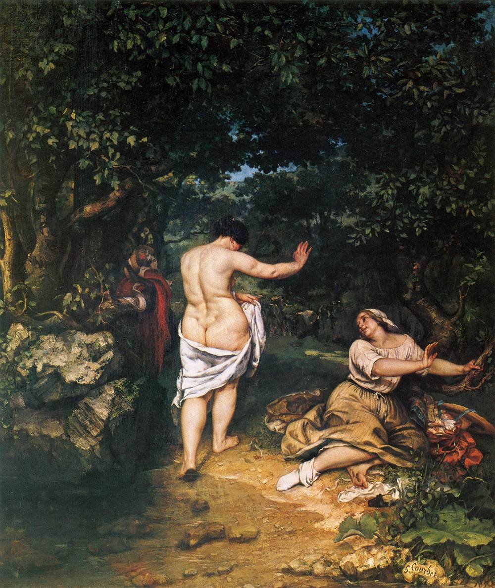 Yıkananlar by Gustave Courbet