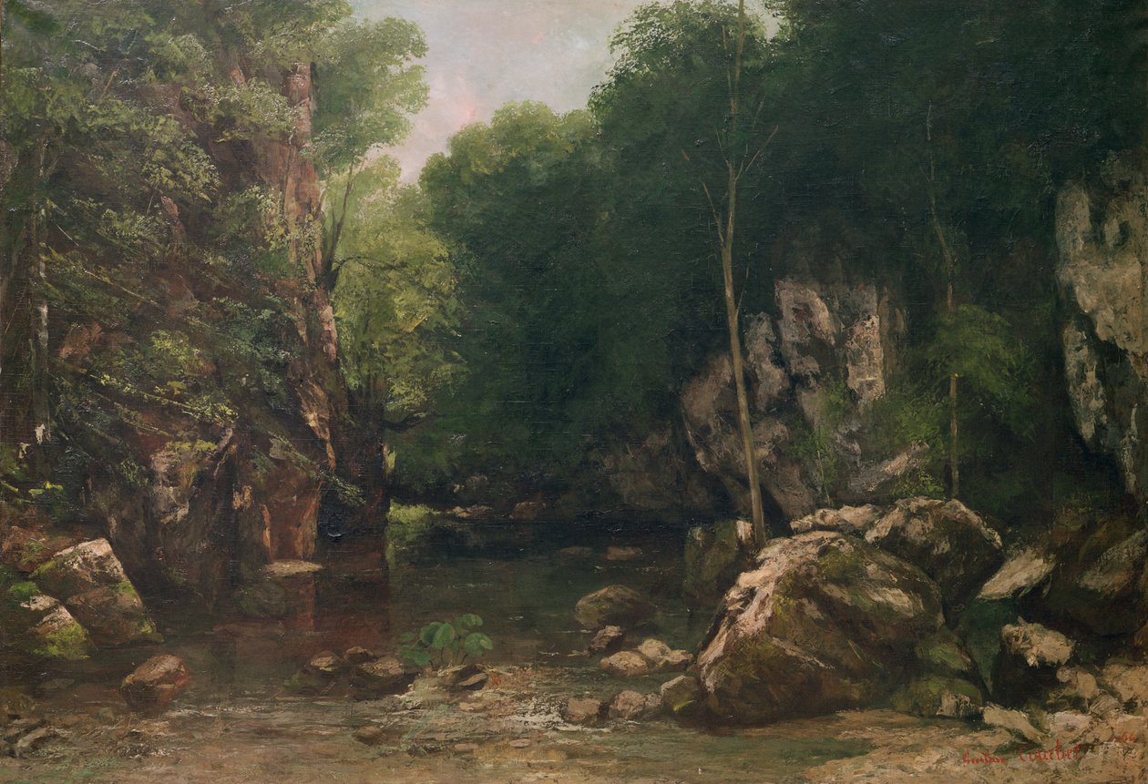 Kapalı Nehir veya Karanlık Nehir, 1865 by Gustave Courbet