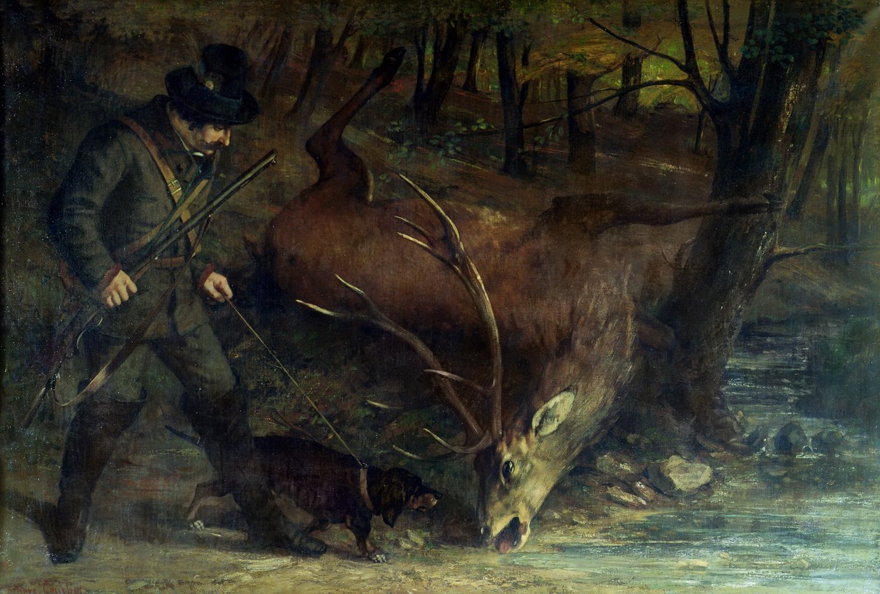 Geyiğin Ölümü, 1859 by Gustave Courbet