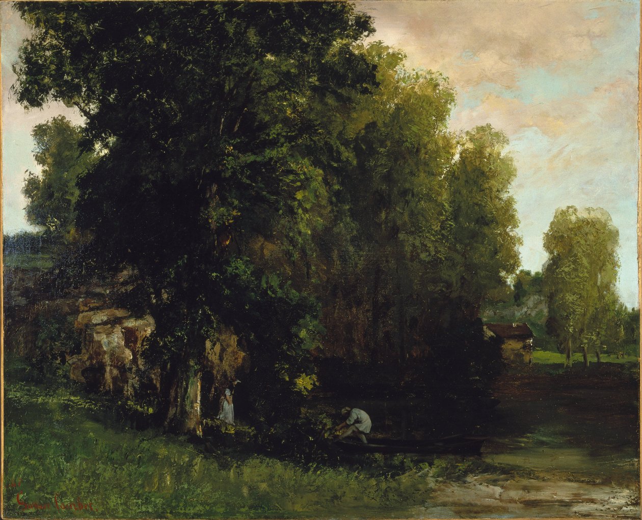 Havuzun Kenarı (Au Bord de lEtang) by Gustave Courbet