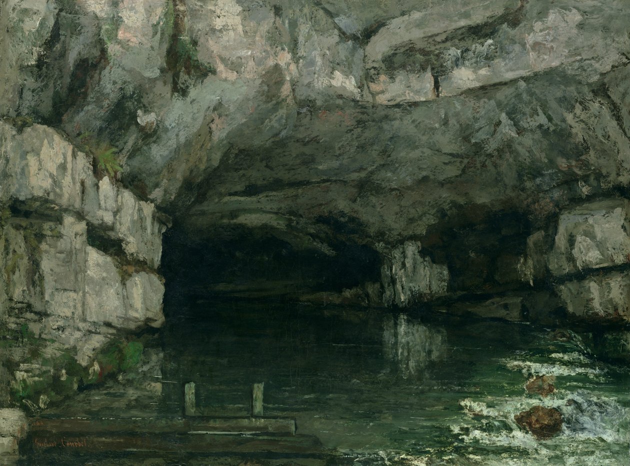 Loue Mağarası, 1864 by Gustave Courbet