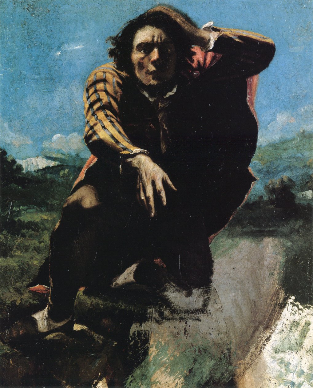 Korkudan Delirmiş Adam by Gustave Courbet