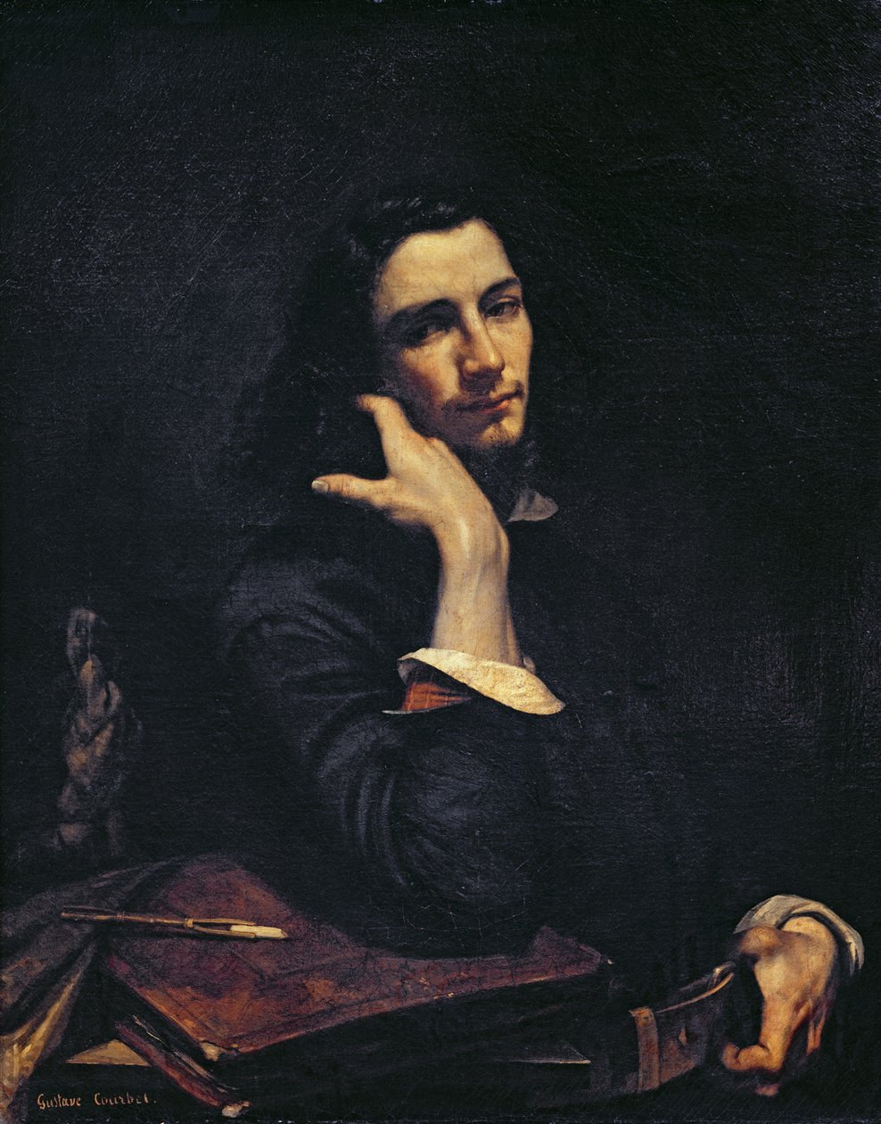 Deri Kemerli Adam. Sanatçının Portresi, c.1846 by Gustave Courbet