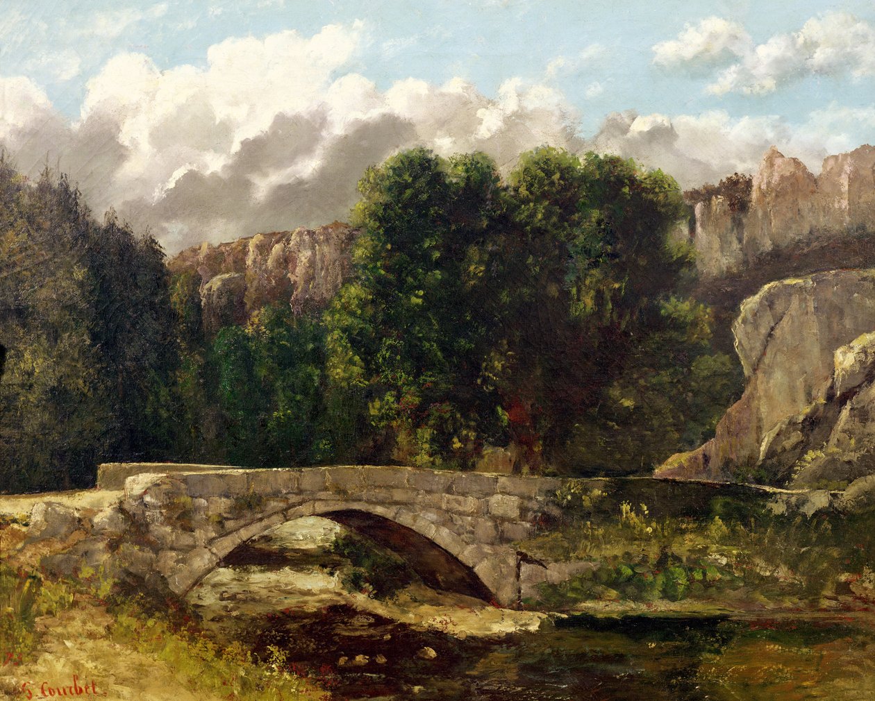 Pont de Fleurie, İsviçre, 1873 by Gustave Courbet