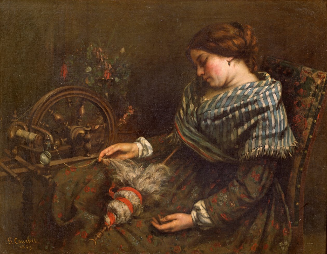 Uyuyan Nakışçı, 1853 by Gustave Courbet
