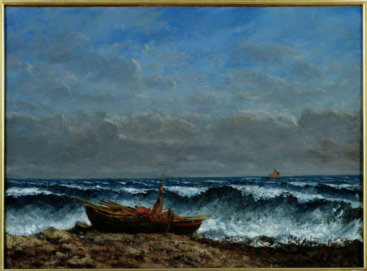 Fırtınalı Deniz veya Dalga by Gustave Courbet