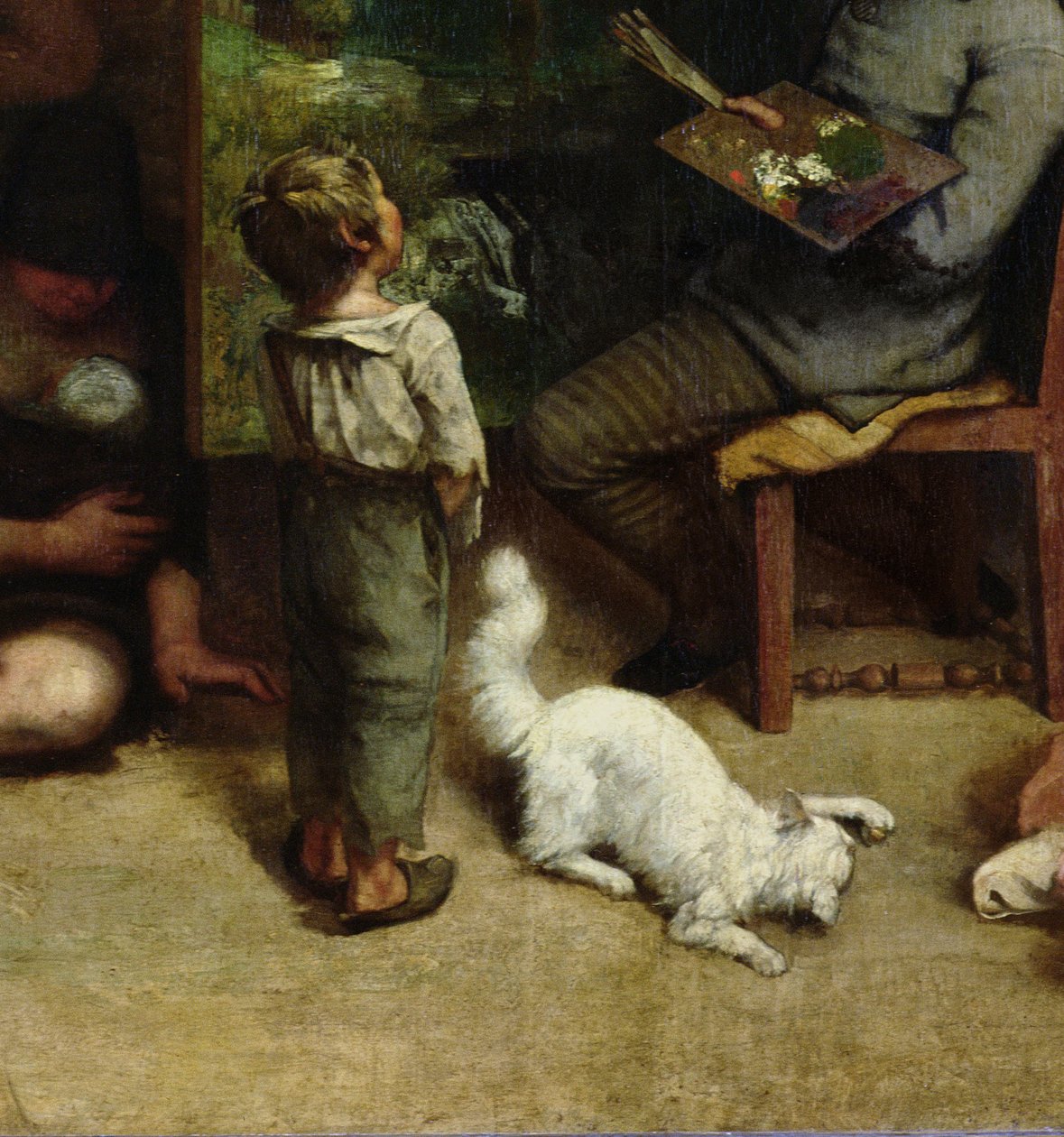 Ressamın Atölyesi, Gerçek Bir Alegori, 1855 (19190 detayı) by Gustave Courbet