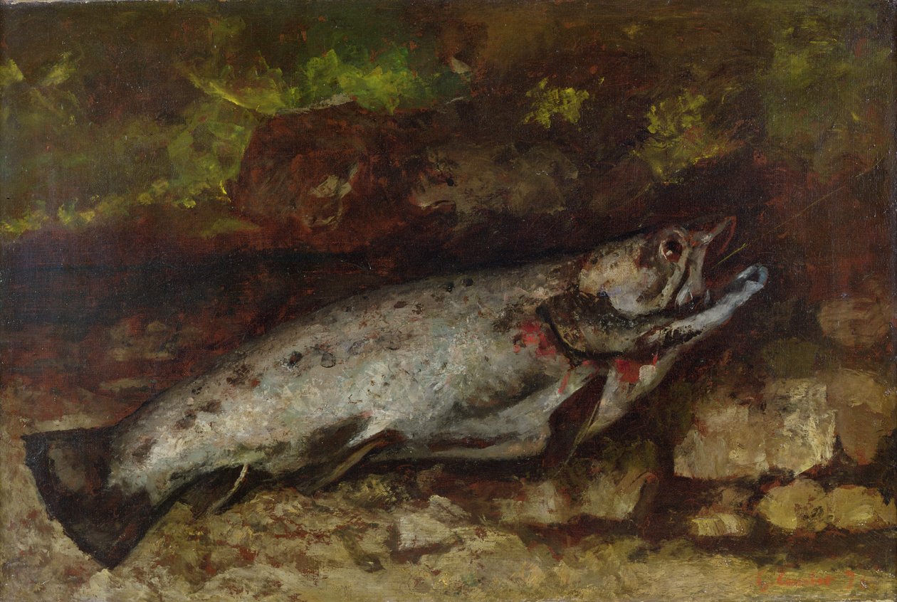 Alabalık, 1873 by Gustave Courbet
