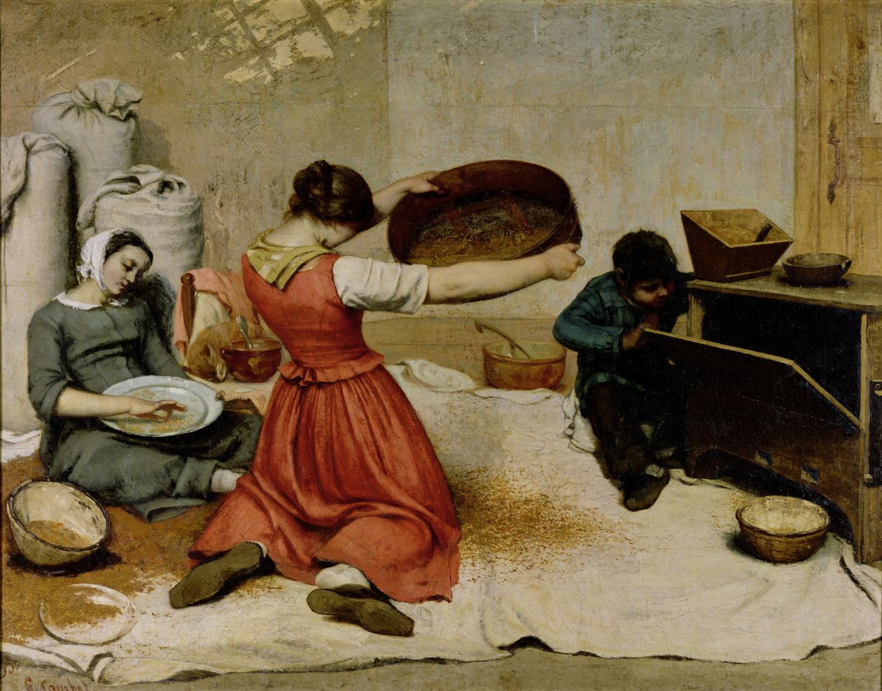 Kazananlar, 1855 by Gustave Courbet
