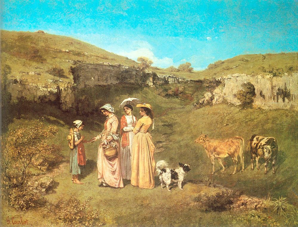 Köyün Genç Hanımları by Gustave Courbet