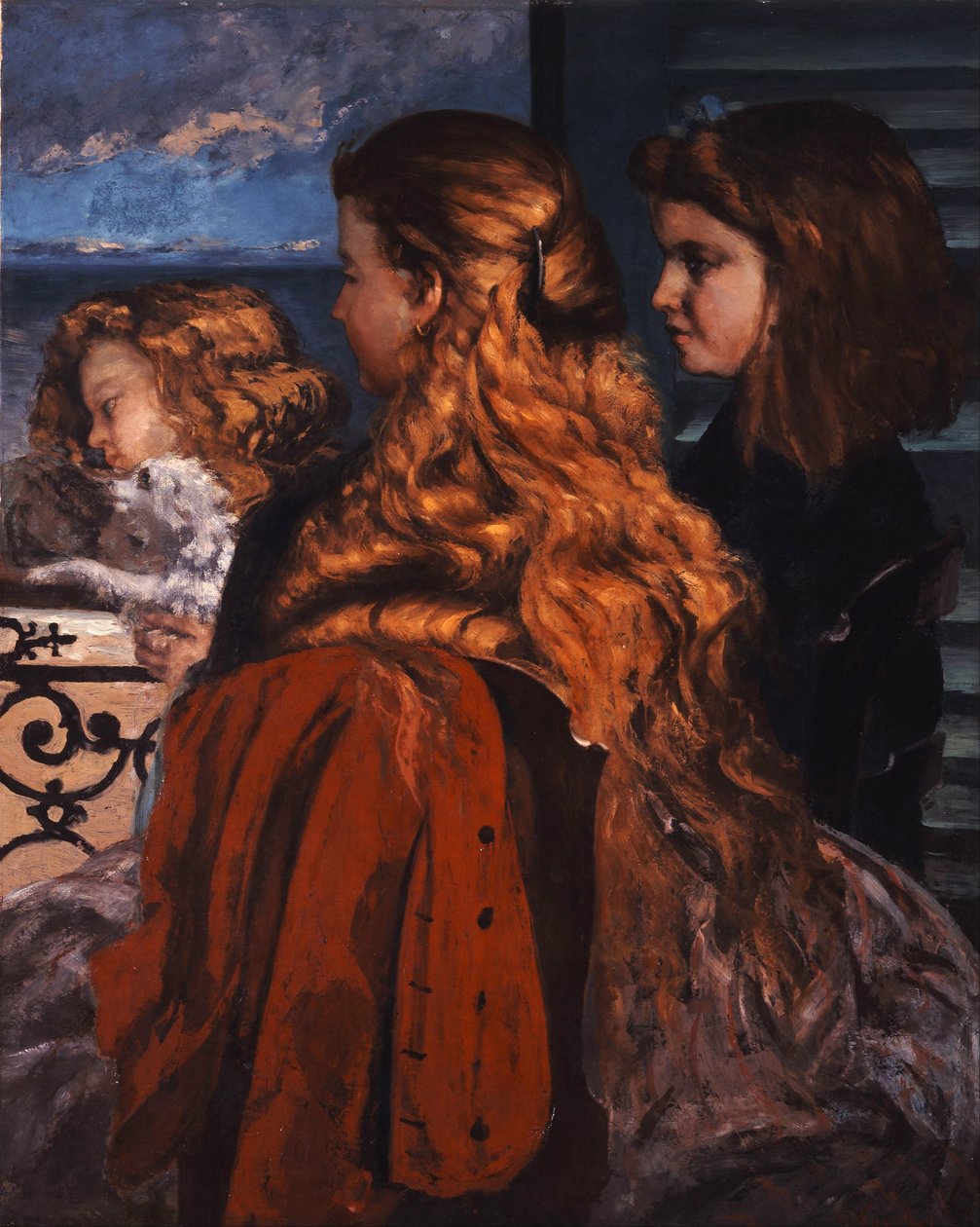 Pencerenin Yanında Üç Genç İngiliz Kadını by Gustave Courbet